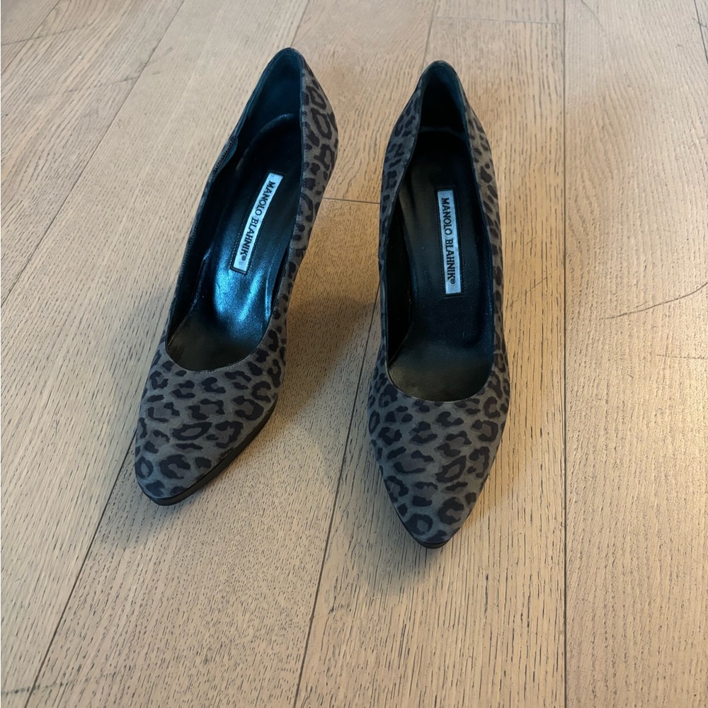 Manolo Blahnik Leopard Print Heels
